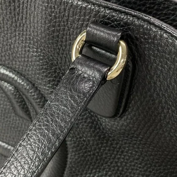GUCCI Soho Black Leather Tote Bag 815-070325 - Picture 11 of 14